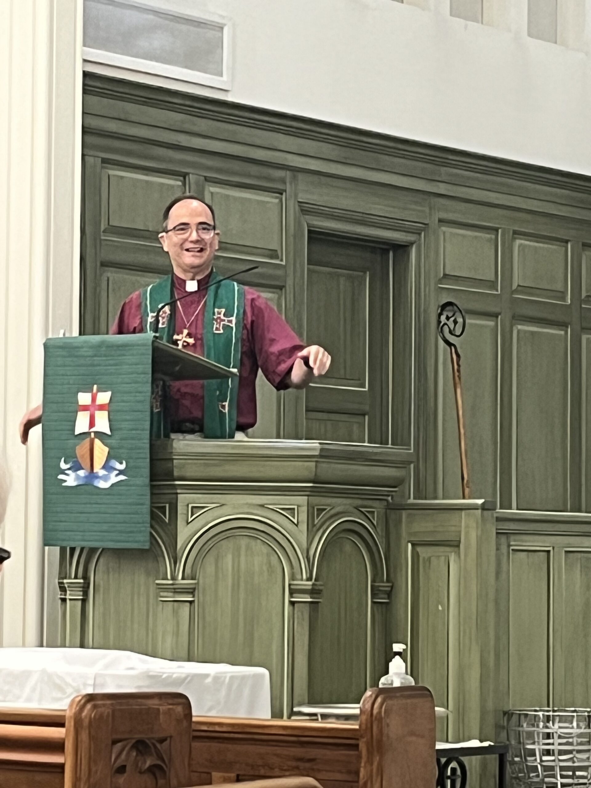IMG_1271 Bishop deForest preaching at St. John's Lutheran Church in Stroudsburg