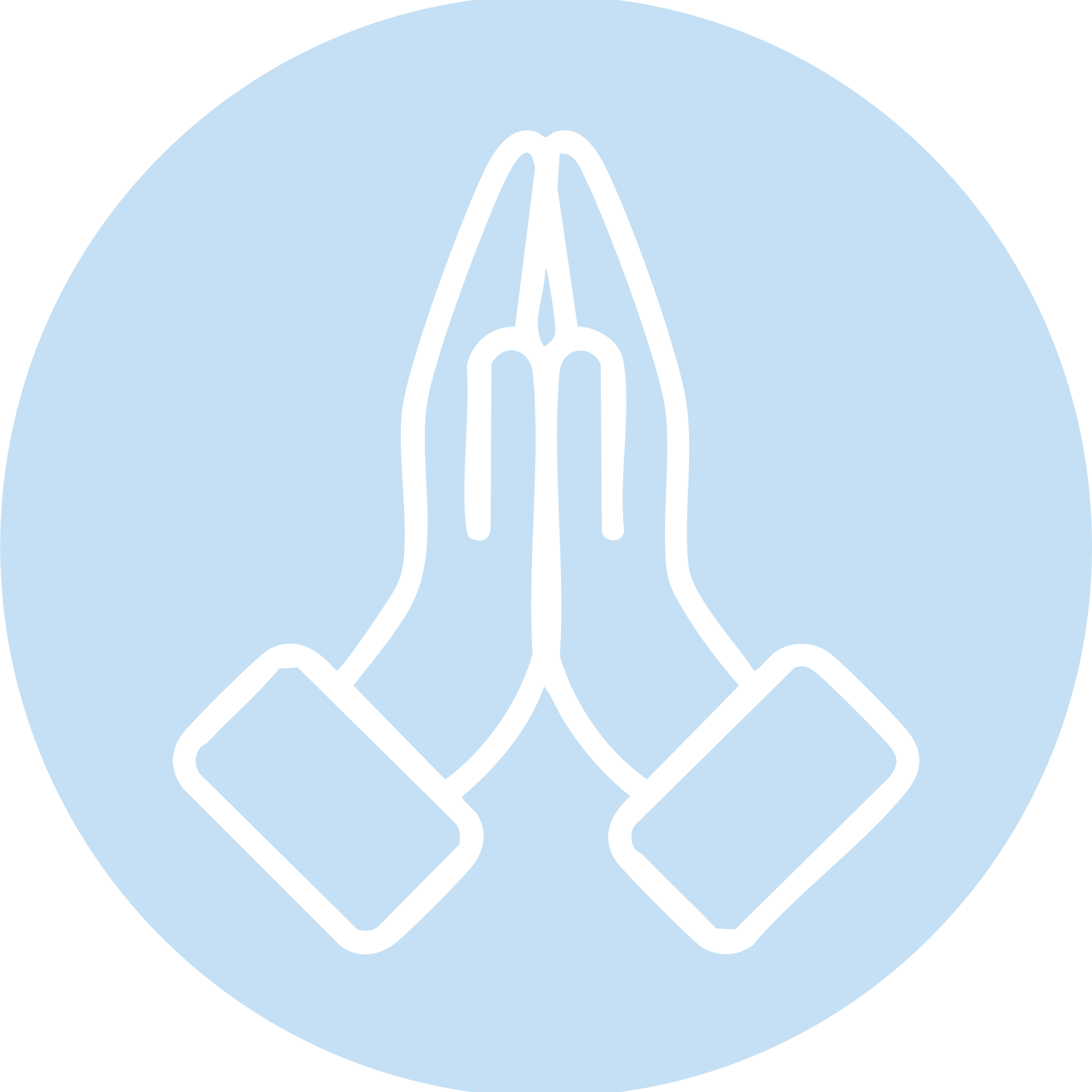 hands blue
